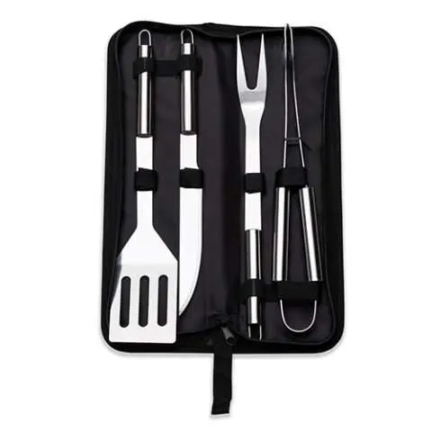 Kit Churrasco 4 peças com Estojo de Nylon personalizado