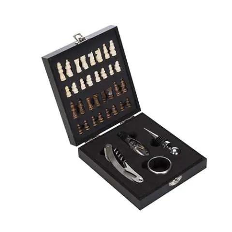 Kit Vinho Xadrez 4 peças personalizado